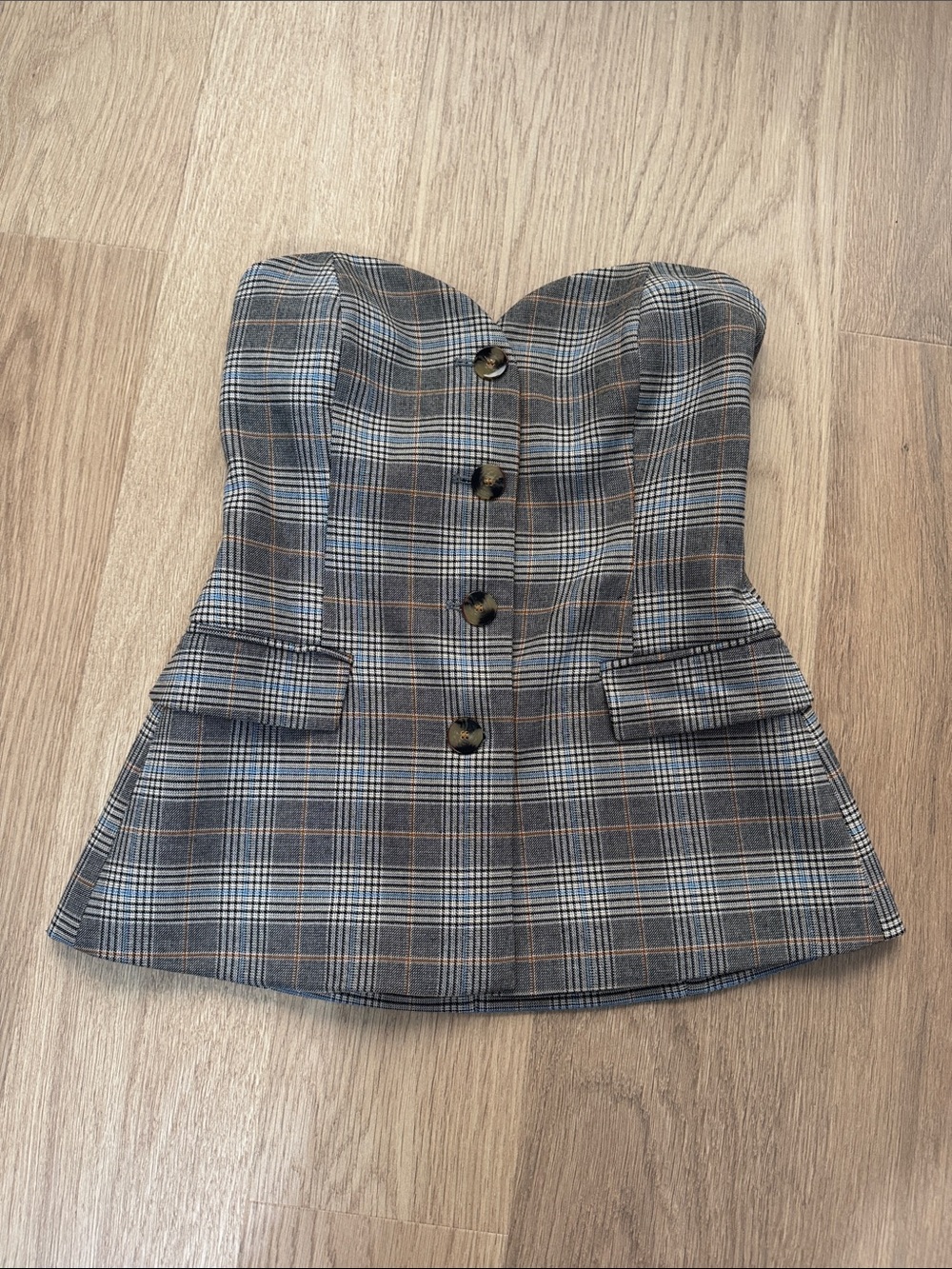 Zara plaid top